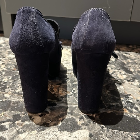 Prada Navy Suede Platform heels. Size 38.5 - Picture 2 of 4